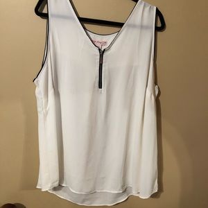 White Sheer Sleeveless Blouse